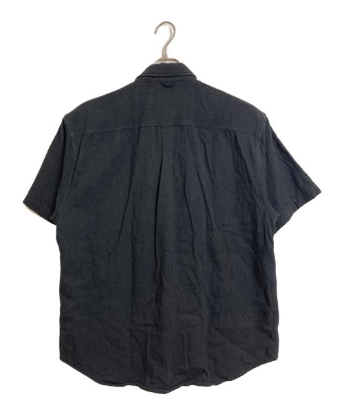 hobo（ホボ）hobo (ホボ) 22SS リネン コットン オーバーサイズ 半袖シャツ　麻　日本製 ブラック サイズ:Mの古着・服飾アイテム