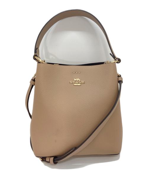 COACH（コーチ）COACH (コーチ) 2WAYショルダーバッグ　スモール タウン バケット　ショルダーバッグ　ハンドバッグ　セレモニー ベージュ サイズ:実寸参照の古着・服飾アイテム