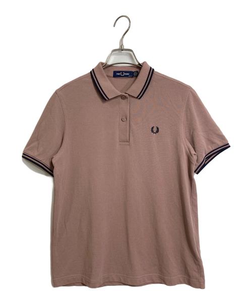 FRED PERRY（フレッドペリー）FRED PERRY (フレッドペリー) ポロシャツ　半袖シャツ　ワンポイント刺繍ポロシャツ ピンク サイズ:UK12の古着・服飾アイテム