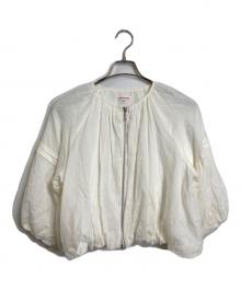 DRESSTERIOR（ドレステリア）の古着「【洗える/リネン100％】ウォッシャブルペーパーリネンブルゾン　アウター　ライトアウター　麻」｜ホワイト