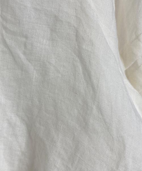 DRESSTERIOR（ドレステリア）DRESSTERIOR (ドレステリア) 【洗える/リネン100％】ウォッシャブルペーパーリネンブルゾン　アウター　ライトアウター　麻 ホワイト サイズ:36の古着・服飾アイテム