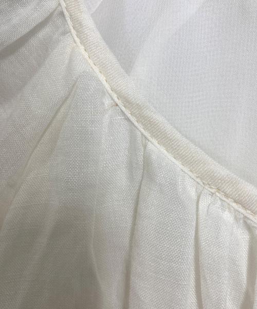 DRESSTERIOR（ドレステリア）DRESSTERIOR (ドレステリア) 【洗える/リネン100％】ウォッシャブルペーパーリネンブルゾン　アウター　ライトアウター　麻 ホワイト サイズ:36の古着・服飾アイテム