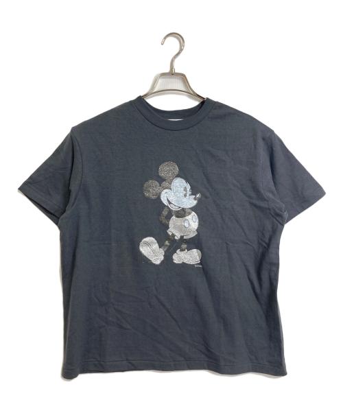 Americana（アメリカーナ）Americana (アメリカーナ) Disney (ディズニー) Michkey Tシャツ　半袖カットソー　Tee  ミッキー　日本製 グレー サイズ:00 未使用品の古着・服飾アイテム