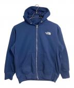 THE NORTH FACEザ ノース フェイス）の古着「ジップパーカー Square Logo FullZip  スクエアロゴフルジップ　フーディ　スポーツ　アウトドア」｜ネイビー
