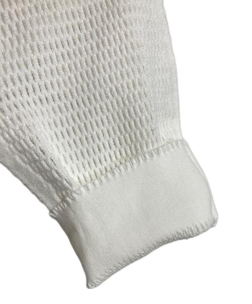 ISSEY MIYAKE（イッセイミヤケ）ISSEY MIYAKE (イッセイミヤケ) デザインカットソー　メッシュ切替カットソー　日本製 ホワイト サイズ:2の古着・服飾アイテム