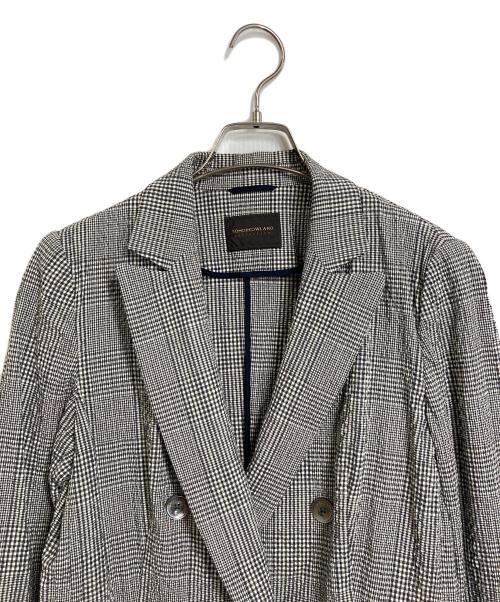 TOMORROW LAND（トゥモローランド）TOMORROW LAND (トゥモローランド) グレンサッカー ダブルブレストジャケット　 ブラウン×ネイビー サイズ:36の古着・服飾アイテム