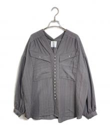 GENE HEAVENS（ジーンヘブンズ）の古着「ボリュームスリーブシャツ」｜グレー