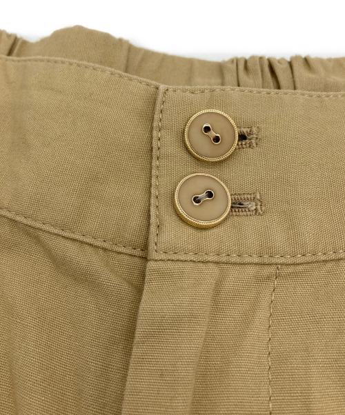 MUVEIL（ミュベール）MUVEIL (ミュベール) フリルワイドパンツ ベージュ サイズ:38の古着・服飾アイテム