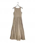 MARIHAマリハ）の古着「夏のレディのドレス　ノースリーブワンピース」｜ベージュ