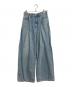 CLANE（クラネ）の古着「TUCK WIDE DENIM PANTS 広瀬すずコラボ　5ポケット」｜ブルー