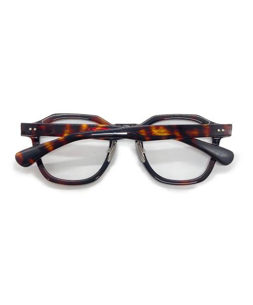 tesio（テシオ）tesio (テシオ) NAMIKI 伊達メガネ　谷口眼鏡製 RBH/レッドブラウンハバナ サイズ:49□23の古着・服飾アイテム