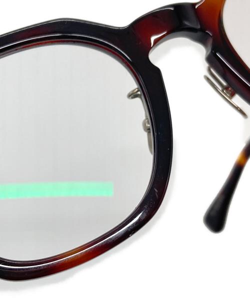 tesio（テシオ）tesio (テシオ) NAMIKI 伊達メガネ　谷口眼鏡製 RBH/レッドブラウンハバナ サイズ:49□23の古着・服飾アイテム