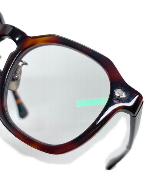 tesio（テシオ）tesio (テシオ) NAMIKI 伊達メガネ　谷口眼鏡製 RBH/レッドブラウンハバナ サイズ:49□23の古着・服飾アイテム
