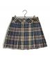 BURBERRY BLUE LABEL（バーバリーロンドンブルーレーベル）の古着「ノヴァチェックラップミニスカート　バーバリーチェック」｜ベージュ×ブルー