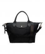 LONGCHAMPロンシャン）の古着「ル プリアージュ ネオ ハンドバッグ S」｜ブラック