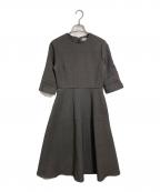 CELFORDセルフォード）の古着「7分袖ワンピース　ロングワンピース　セレモニー」｜ブラウン