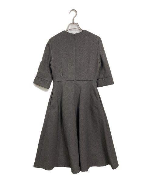 CELFORD（セルフォード）CELFORD (セルフォード) 7分袖ワンピース　ロングワンピース　セレモニー ブラウン サイズ:36の古着・服飾アイテム