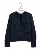 theoryセオリー）の古着「ノーカラージャケット EXECUTIVE NIKKIA F」｜ブラック