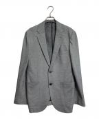green label relaxingグリーンレーベルリラクシング）の古着「ET ジャージ 鹿の子 2B NT 2PP テーラードジャケット　機能性 / ウォッシャブル」｜グレー