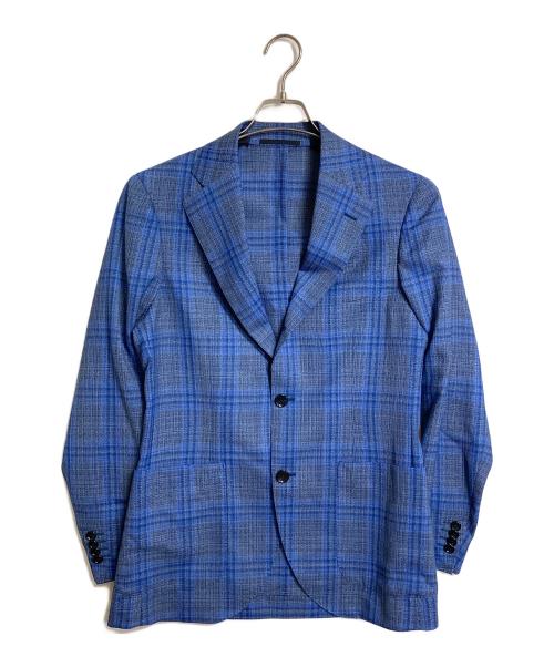 SHIPS（シップス）SHIPS (シップス) ウィンドウペンチェック テーラードジャケット　TALLIA DI DELFINO タリア ディ デルフィノ社製 ブルー×グレー サイズ:46の古着・服飾アイテム