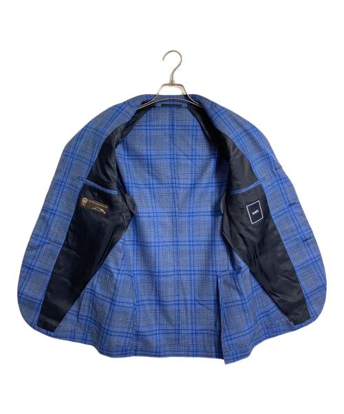 SHIPS（シップス）SHIPS (シップス) ウィンドウペンチェック テーラードジャケット　TALLIA DI DELFINO タリア ディ デルフィノ社製 ブルー×グレー サイズ:46の古着・服飾アイテム
