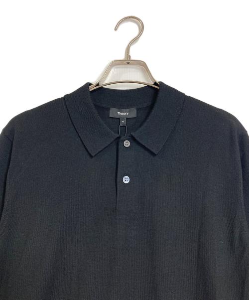 theory（セオリー）theory (セオリー) ウールニットポロシャツ ブラック サイズ:XSの古着・服飾アイテム