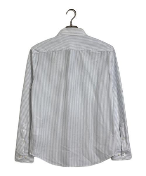 theory（セオリー）theory (セオリー) Sylvain ND A Structure ストライプロングスリーブジャージーシャツ ホワイト×グレー サイズ:XSの古着・服飾アイテム