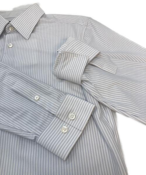 theory（セオリー）theory (セオリー) Sylvain ND A Structure ストライプロングスリーブジャージーシャツ ホワイト×グレー サイズ:XSの古着・服飾アイテム