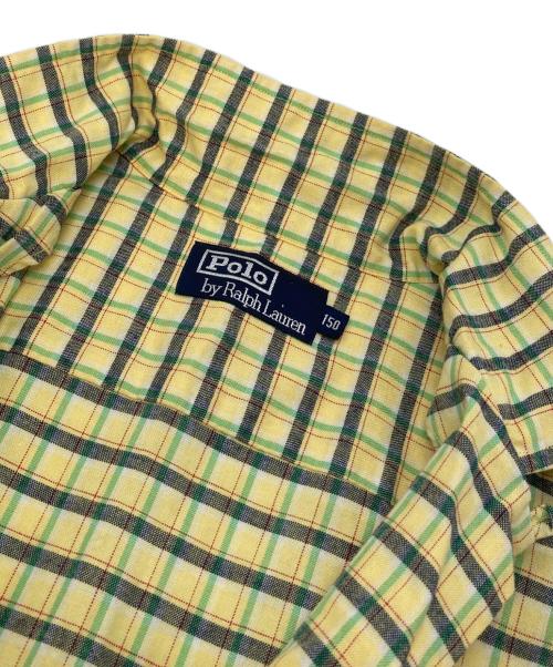 POLO RALPH LAUREN（ポロ・ラルフローレン）POLO RALPH LAUREN (ポロ・ラルフローレン) 90’Sオープンカラーシャツ　コットンシャツ　90年代 イエロー サイズ:150の古着・服飾アイテム