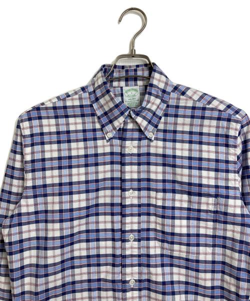 BROOKS BROTHERS（ブルックスブラザーズ）BROOKS BROTHERS (ブルックスブラザーズ) ボタンダウンチェックシャツ　コットンシャツ　USA製 ネイビー サイズ:Sの古着・服飾アイテム
