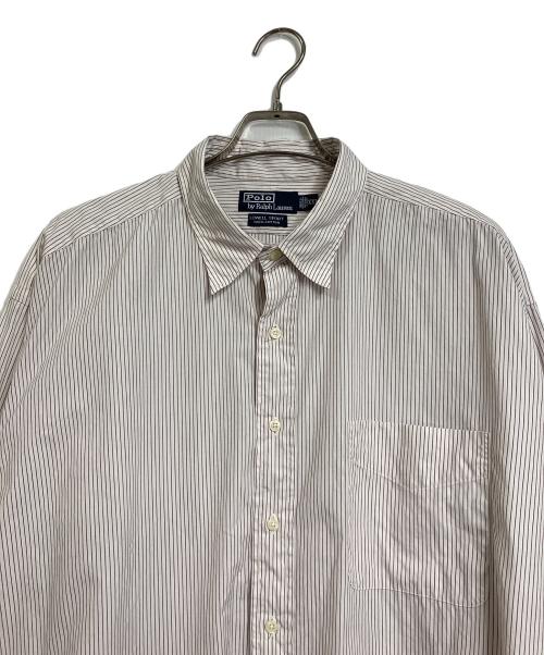 POLO RALPH LAUREN（ポロ・ラルフローレン）POLO RALPH LAUREN (ポロ・ラルフローレン) 【古着】90’Sストライプシャツ　コットンシャツ　90年代　LOWLL SPORT ポニーなし グレー サイズ:XXLの古着・服飾アイテム
