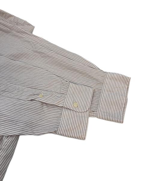 POLO RALPH LAUREN（ポロ・ラルフローレン）POLO RALPH LAUREN (ポロ・ラルフローレン) 【古着】90’Sストライプシャツ　コットンシャツ　90年代　LOWLL SPORT ポニーなし グレー サイズ:XXLの古着・服飾アイテム