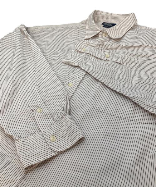 POLO RALPH LAUREN（ポロ・ラルフローレン）POLO RALPH LAUREN (ポロ・ラルフローレン) 【古着】90’Sストライプシャツ　コットンシャツ　90年代　LOWLL SPORT ポニーなし グレー サイズ:XXLの古着・服飾アイテム