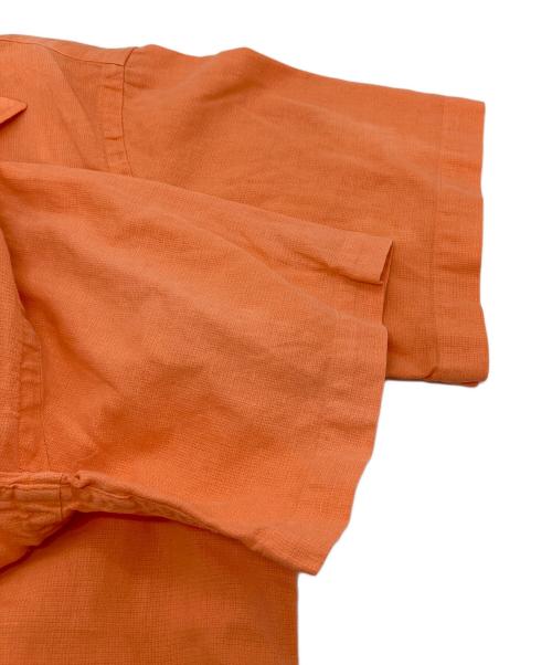 POLO RALPH LAUREN（ポロ・ラルフローレン）POLO RALPH LAUREN (ポロ・ラルフローレン) 【古着】リネンコットン半袖シャツ　リネン混シャツ オレンジ サイズ:XLの古着・服飾アイテム