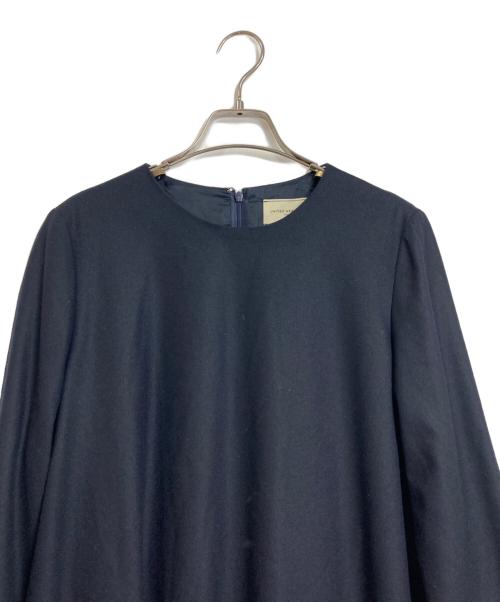 UNITED ARROWS（ユナイテッドアローズ）UNITED ARROWS (ユナイテッドアローズ) フラノ フレアワンピース ネイビー サイズ:38 未使用品の古着・服飾アイテム