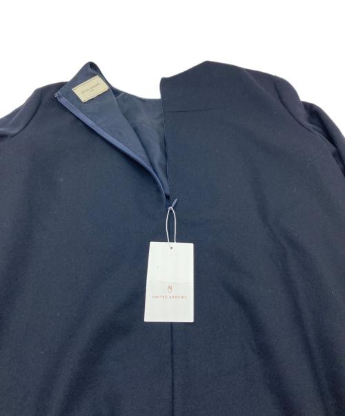 UNITED ARROWS（ユナイテッドアローズ）UNITED ARROWS (ユナイテッドアローズ) フラノ フレアワンピース ネイビー サイズ:38 未使用品の古着・服飾アイテム