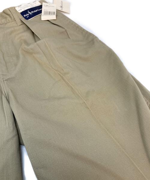 POLO RALPH LAUREN（ポロ・ラルフローレン）POLO RALPH LAUREN (ポロ・ラルフローレン) 90’S チノパン ポロチノ　タグ付き　 90年代 デットストック ドミニカ製 ベージュ サイズ:W28の古着・服飾アイテム