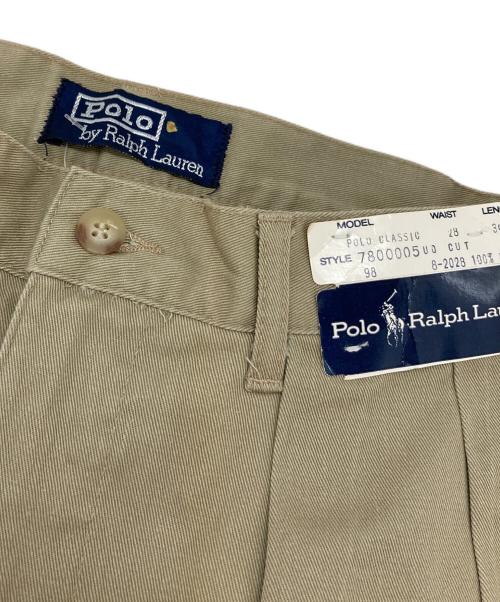 POLO RALPH LAUREN（ポロ・ラルフローレン）POLO RALPH LAUREN (ポロ・ラルフローレン) 90’S チノパン ポロチノ　タグ付き　 90年代 デットストック ドミニカ製 ベージュ サイズ:W28の古着・服飾アイテム