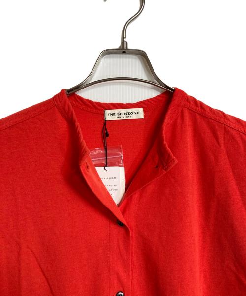 THE SHINZONE（ザ シンゾーン）THE SHINZONE (ザ シンゾーン) HIGH TWIST COTTON CARDIGAN  ハイツイストコットンカーディガン 長袖カーディガン　コットンカーディガン　日本製 オレンジ サイズ:F0の古着・服飾アイテム