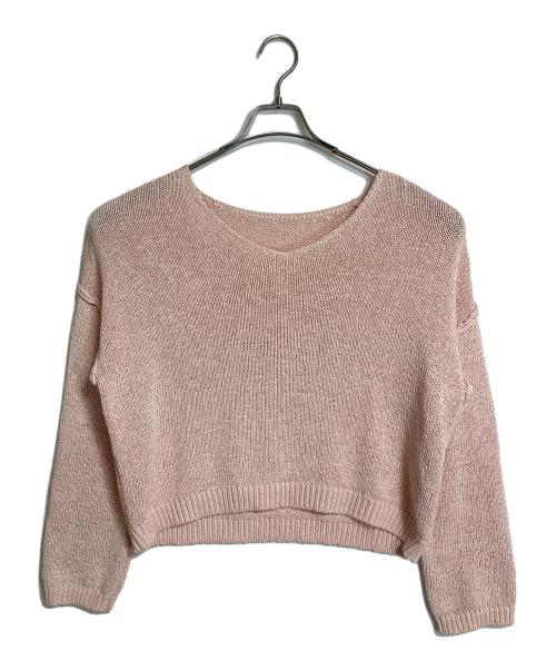 JOURNAL STANDARD（ジャーナルスタンダード）JOURNAL STANDARD (ジャーナルスタンダード) テープヤーンVプルオーバー　長袖ニット　薄手ニット　25年モデル ピンク サイズ:実寸参照の古着・服飾アイテム