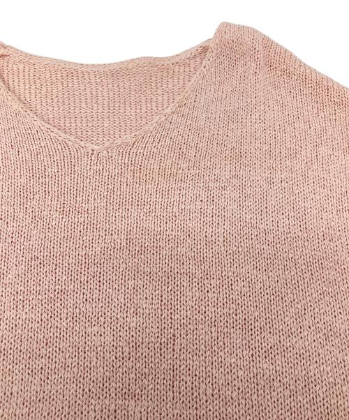 JOURNAL STANDARD（ジャーナルスタンダード）JOURNAL STANDARD (ジャーナルスタンダード) テープヤーンVプルオーバー　長袖ニット　薄手ニット　25年モデル ピンク サイズ:実寸参照の古着・服飾アイテム