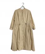 BEARDSLEYビアズリー）の古着「ロングワンピース　コットンワンピース」｜ベージュ