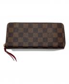 LOUIS VUITTONルイ ヴィトン）の古着「長財布　ポルトフォイユ・クレマンス　ダミエ　ウォレット」｜ブラウン