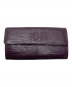 LOUIS VUITTONルイ ヴィトン）の古着「長財布　ポルトフォイユ・サラ　エピ　ウォレット」｜パープル