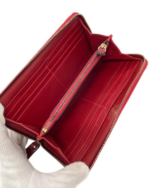 VALENTINO（ヴァレンティノ）VALENTINO (ヴァレンティノ) カモ ロックスタッズ 長財布 レッド サイズ:実寸参照の古着・服飾アイテム