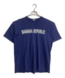 BANANA REPUBLIC（バナナリパブリック）の古着「【古着】90’SプリントTシャツ　半袖カットソー　Tシャツ　Tee  90年代　USA製」｜ネイビー