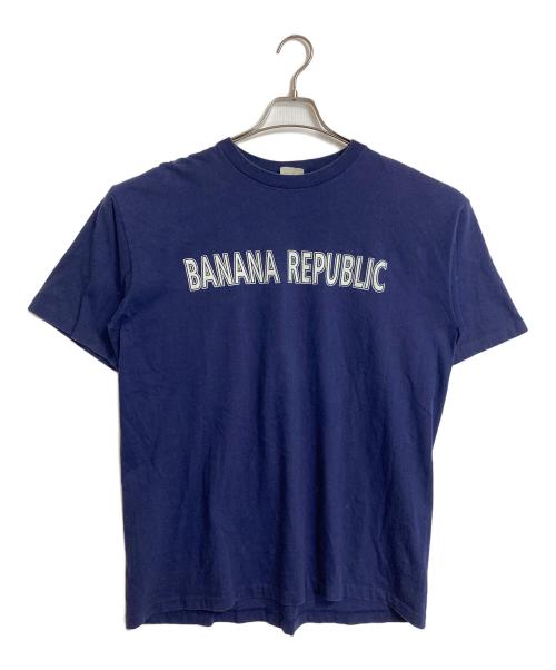 BANANA REPUBLIC（バナナリパブリック）BANANA REPUBLIC (バナナリパブリック) 【古着】90’SプリントTシャツ　半袖カットソー　Tシャツ　Tee  90年代　USA製 ネイビー サイズ:Lの古着・服飾アイテム