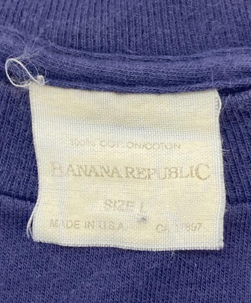 BANANA REPUBLIC（バナナリパブリック）BANANA REPUBLIC (バナナリパブリック) 【古着】90’SプリントTシャツ　半袖カットソー　Tシャツ　Tee  90年代　USA製 ネイビー サイズ:Lの古着・服飾アイテム