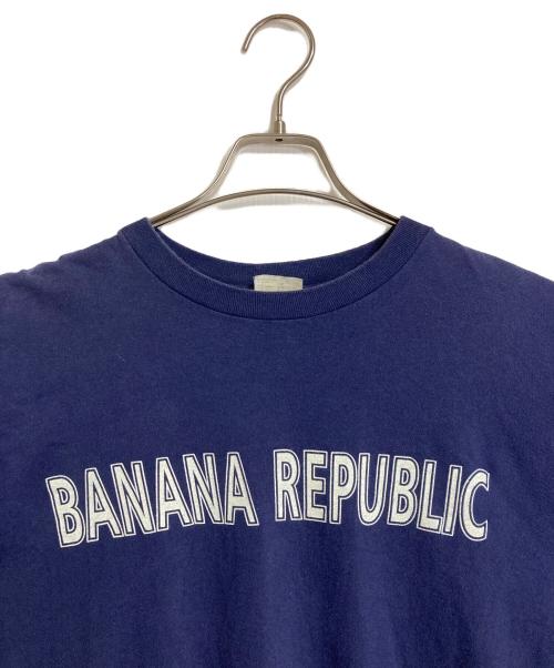 BANANA REPUBLIC（バナナリパブリック）BANANA REPUBLIC (バナナリパブリック) 【古着】90’SプリントTシャツ　半袖カットソー　Tシャツ　Tee  90年代　USA製 ネイビー サイズ:Lの古着・服飾アイテム