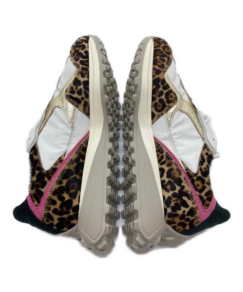 D.A.T.E.（デイト）D.A.T.E. (デイト) VETTA レオパードスニーカー　ヒョウ柄 ホワイト×ブラウン サイズ:US5.5の古着・服飾アイテム